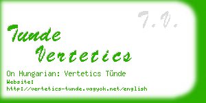 tunde vertetics business card